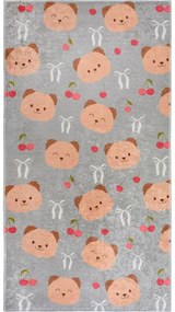 Szaro-brązowy dywan dziecięcy odpowiedni do prania 80x150 cm Cute Teddies – Vitaus