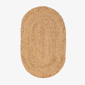 Owalna Wycieraczka 45x75 Cm Z Naturalnego Juty Never Yute - Sklum