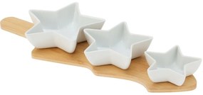 Zestaw 3 misek do serwowania z tacą Gwiazda