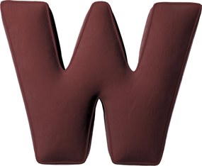 Poduszka literka W kolor czerwony tkanina połyskliwa, welwetowa