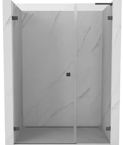 Mexen Lunar-B L drzwi prysznicowe uchylne lewe 110 cm, transparent, gun gray szczotkowany - 832SL-110-050-66-00-L