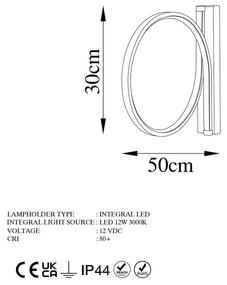 Kinkiet LED w kolorze złota ø 30 cm Halka – Opviq lights