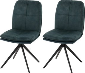 Krzesło do jadalni MCW-M68 (zestaw 2 szt.),  niebieskie