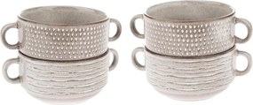 Jasnobrązowe ceramiczne miski zestaw 4 szt. na zupę 470 ml – Dakls