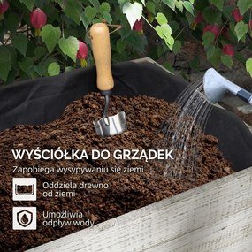 Outsunny Podwyższane Grządki Drewniane z Szufladą Szklarnia na Kółkach Skrzynia Ziołowa 110x50x95cm Biały | Aosom PL