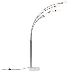 Designerska lampa podłogowa stalowa 5-światłowa - Sixties MarmoDesignerski Oswietlenie wewnetrzne