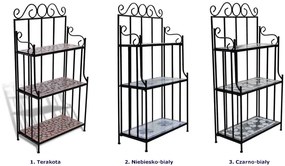 Kwietnik z czarno-białą mozaiką - Industrio