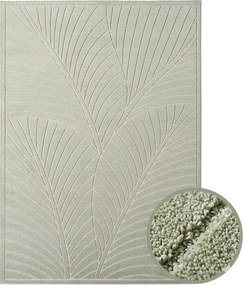 Dywan uniwersalny Nova 3D Listki oliwkowy 280 cm x 370 cm