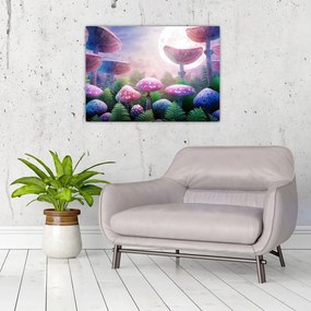 Obraz - Grzyby w pełni księżyca, grafika (70x50 cm)