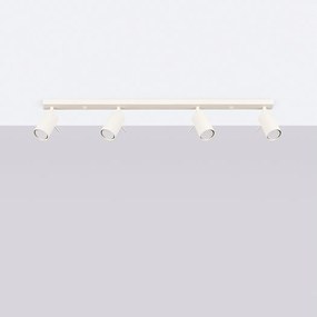 Lampa sufitowa nowoczesny Briix, stal - 4 źródło światła 4000K - L.81 x H.17 cm - beżowy