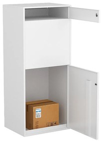 Skrzynka na paczki biała - dł.45 x szer.35 x wys.105 cm - COLIBRI