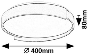 Rabalux 71305 Designowa oprawa sufitowa LED Laleh, 24 W, 1500 lm, śred. 40 cm