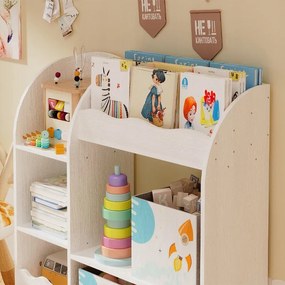 Regał na książki gazety szafka na zabawki stojąca biblioteczka loft pojemny