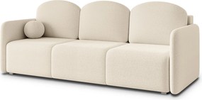 Masseno Sofa SUVI III z funkcją spania i pojemnikiem na pościel, Rozkładana sofa - Kremowy, QUELLE 02