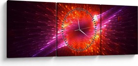 Obraz współczesnej ciernistej abstrakcji (z zegarem) (90x30 cm)