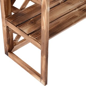 Outsunny stojak na kwiaty drewniany 3 piętra jodła półka na rośliny ławka na kwiaty stabilna i dekoracyjna | Aosom PL