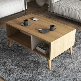 Stolik konferencyjny Exxen Oak and White