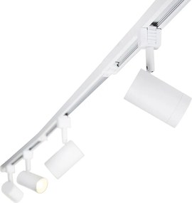 Nowoczesny system szynowy 1-fazowy biały z 15 miejscami - Jeana