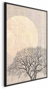 Plakat Poranna pełnia księżyca 21x30 cm z ramą czarną bez marginesu ARTGEIST B