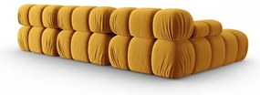 Żółta aksamitna sofa 285 cm Bellis – Micadoni Home