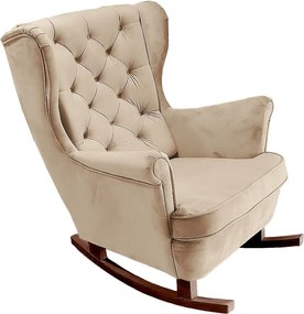 Fotel Relax z Tapicerowanym Siedzeniem i Podłokietnikami, Fotel TV 102x81x95cm Cappuccino_29812