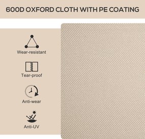 Outsunny Krzesła Campingowe, 2 sztuki, Składane, Stal w wykończeniu drewna, Khaki