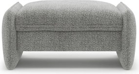 Jasnoszary podnóżek z tkaniny szenilowej Georgia – Micadoni