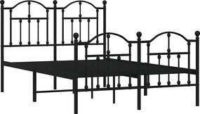 Czarne metalowe łóżko w stylu loftowym 120x200cm N6-Z65