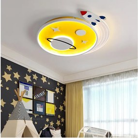 Brilagi -LED Dziecięca oprawa sufitowa STARSHIP LED/64W/230V 3000/4500/6000K żółta