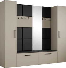 Masseno Garderoba MODULO 241,2/204/40 cm do Przedpokoju Nowoczesna Kaszmir