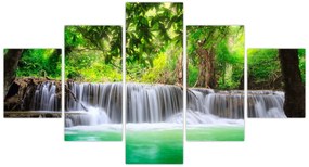 Obraz wodospadu w Kanchanaburi, Tajlandia (125x70 cm)