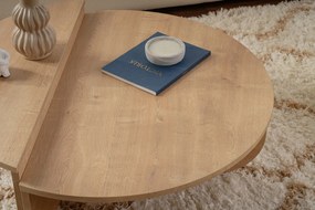 Dwuczęściowy stolik konferencyjny OLIVARO, dąb miodowy