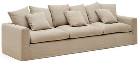 Beżowa lniana sofa 340 cm Nora – Kave Home