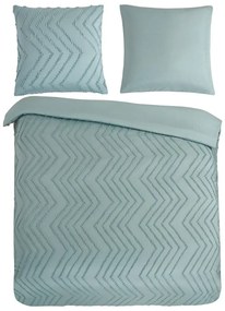 Jasnozielona pościel dwuosobowa z mikrowłókna 200x220 cm Pure Zigzag – Good Morning