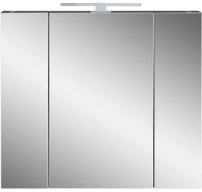 Ciemnoszara szafka łazienkowa z lustrem 76x71 cm – Germania