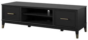 Czarny stolik pod TV CosmoLiving by Cosmopolitan Westerleigh