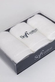 Zestaw podarunkowy małych ręczników MICRO COTTON, 3 szt Śmietankowy