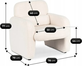 Ciemnobeżowy fotel wypoczynkowy do pokoju N3-R82