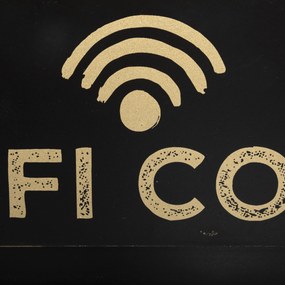 Tablica kredowa czarna WIFI CODE, 35 x 22 cm