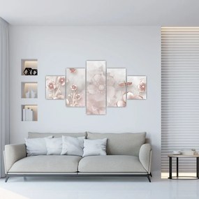 Obraz - Różowe kwiaty (125x70 cm)