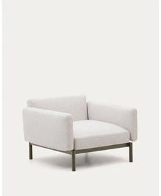 Biały metalowy fotel ogrodowy Sorells – Kave Home