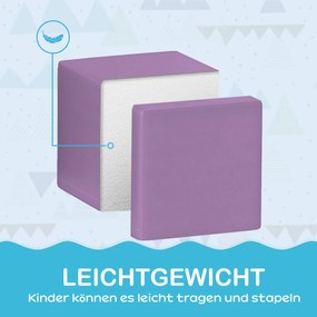 HOMCOM Zestaw miękkich klocków dla dzieci, zabawki do wspinaczki i raczkowania, pianka EPE, ekoskóra, 20 cm
