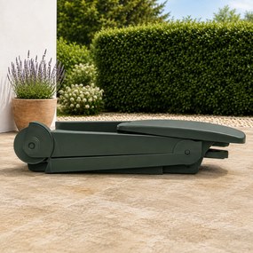 Leżak ogrodowy ZIRCONE, 72×195×101 cm, ciemnozielony I.P.A.E-Progarden