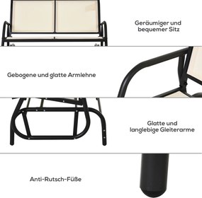 Outsunny ławka bujana huśtawka ogrodowa ławka ogrodowa krzesło bujane ławka parkowa