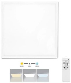 LED Ściemnialny panel wpuszczany ze zdalnym sterowaniem ZEUS LED/40W/230V 4000K