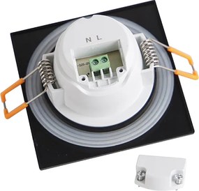 Zestaw 6 wpuszczanych reflektorów czarnych w komplecie z LED 3-stopniowy ściemniacz IP65 - Simply