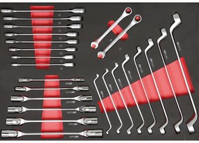 Wózek warsztatowy mobilny na narzędzia EXPERT, z zestawem narzędzi, 7 szuflad, niebieski