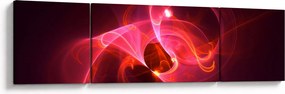 Nowoczesny obraz różowej abstrakcji (170x50 cm)