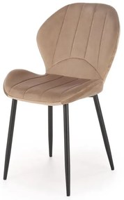 Krzesło tapicerowane K538 VELVET beżowe HALMAR