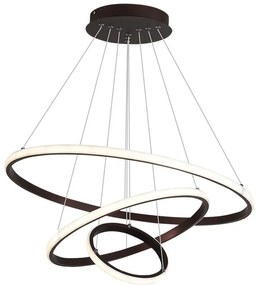 Lampa nowoczesna LED wisząca sufitowa pierścienie AT60-3KSL-BLACK